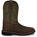 Justin Work Men's Driller 11" Steel Toe Boot - Green (SE4688) - View 3