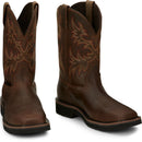 Justin Work Men's Driller 11" Waterproof Steel Toe Boot - Brown (SE4690) - Front View
