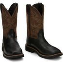 Justin Work Men's Driller 11" Composite Toe Boot - Wood Brown (SE4818) - Front View