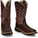 Justin Work Men's Derrickman 12" Waterproof Composite Toe Boot - Clay Red (SE4835) - Front View