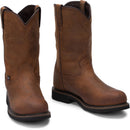 Justin Work Men's Drywall 10" Waterproof Steel Toe Boot - Whiskey Brown (SE4961) - Front View