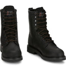 Justin Work Men's Truckton 8" Waterproof Steel Toe Boot - Onyx Black (SE636) - Front View