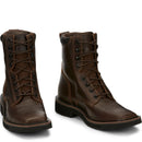 Justin Work Men's Pulley 8" Work Boot - Aged Bark Brown (SE681) - Front View