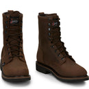 Justin Work Men's Drywall 8" Waterproof Boot - Aged Brown (SE960) - Front View