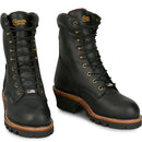 Chippewa Men's Super Logger 9" Waterproof Insulated Steel Toe - Black (SL5410) - Front View