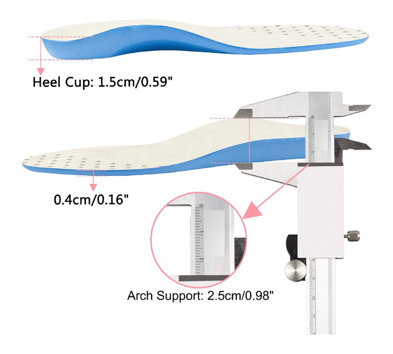Inserts for Vionic Shoes Replacement, Cuttable Arch Support Orthotic Insoles for Women Trim to Fit