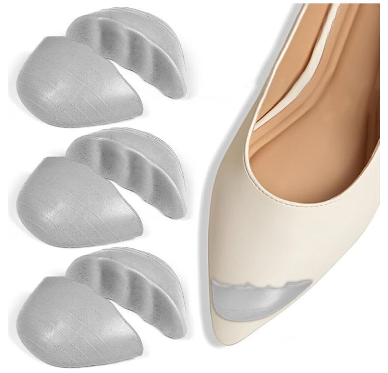 SQHT Shoe Filler for Too Loose Shoes, Soft Memory Foam Toe Cushion Inserts to Make Big Shoes Fit Tighter,