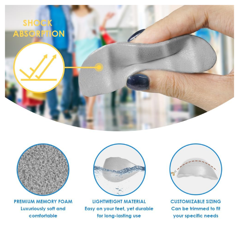 SQHT Shoe Filler for Too Loose Shoes, Soft Memory Foam Toe Cushion Inserts to Make Big Shoes Fit Tighter,