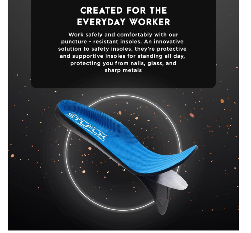 STLFLX - SoleGUARDZ™ Puncture Resistant Insole, Ergonomic Sole Insole,