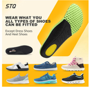 STQ Arch Support Shoes Insoles - Plantar Fasciitis Relief Inserts for Men - Orthotics Insole for Mens