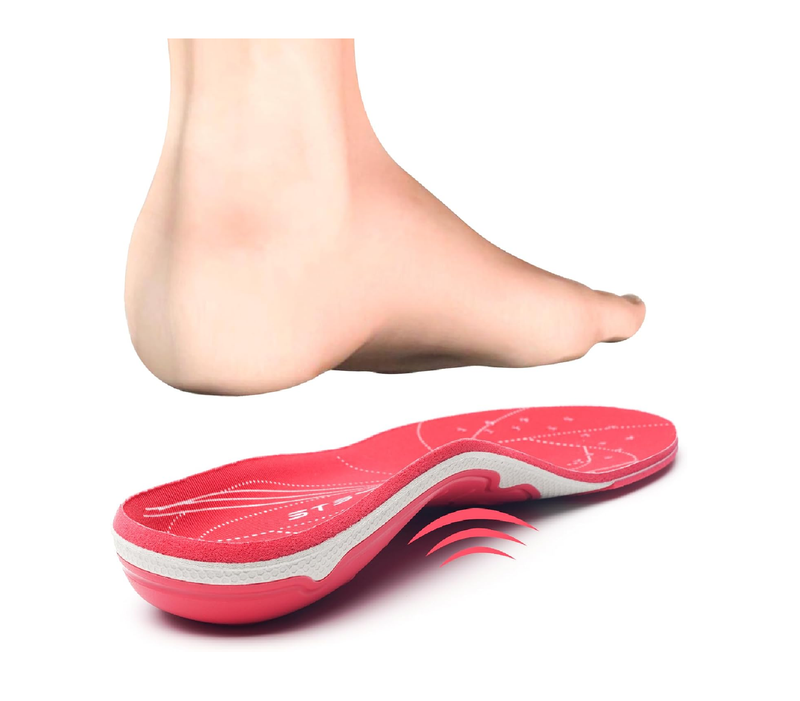 STSVZORR 230 lbs+ Plantar Fasciitis Insole High Arch Support Insert Foot Pain Relief Women