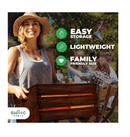 SWOOC Games Reclaimed Giant Tower Game 60 Large Blocks Storage Crate Outdoor Game Table Starts Over 2.5ft Big Max Height of 5ft Genuine Jumbo Toppling Yard Games Jumbo Backyard Set