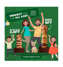 SWOOC Games Reclaimed Giant Tower Game 60 Large Blocks Storage Crate Outdoor Game Table Starts Over 2.5ft Big Max Height of 5ft Genuine Jumbo Toppling Yard Games Jumbo Backyard Set