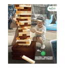 SWOOC Games Reclaimed Giant Tower Game 60 Large Blocks Storage Crate Outdoor Game Table Starts Over 2.5ft Big Max Height of 5ft Genuine Jumbo Toppling Yard Games Jumbo Backyard Set