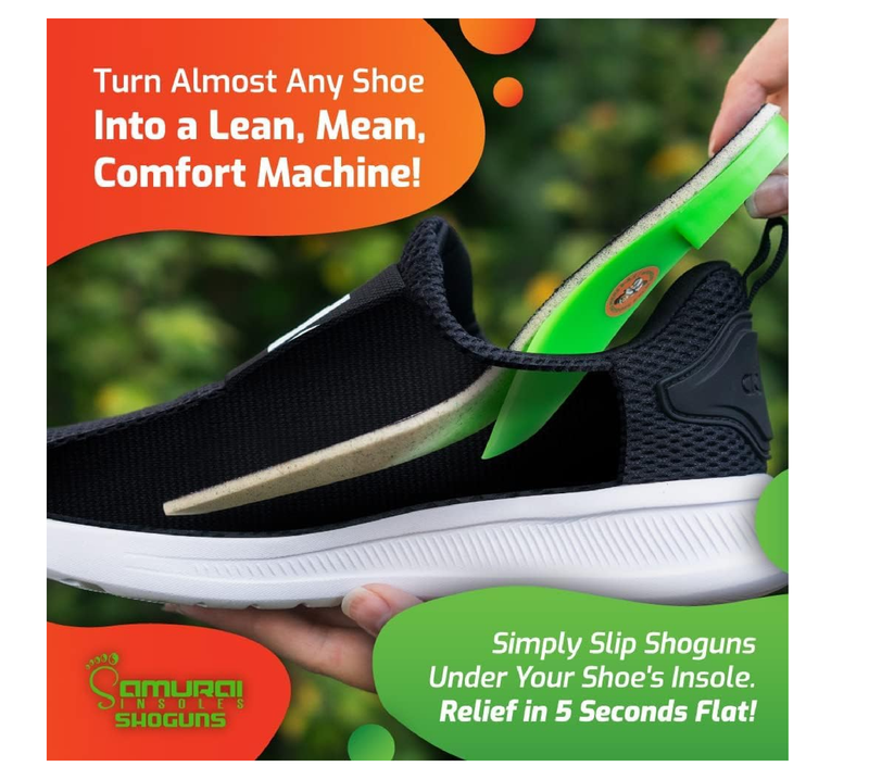 Samurai Insoles Shoguns Plantar Fasciitis Relief Reinforced Arch Support Shoe Inserts