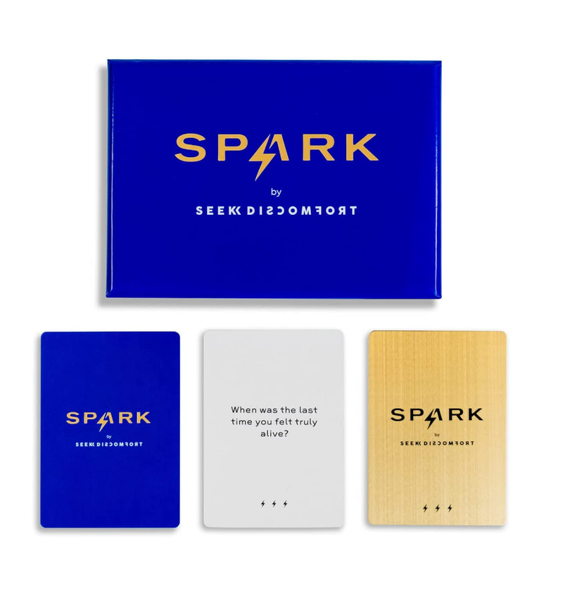 seek discomfort Spark Card Game Fun Adult Card Games Family Games for Game Night Table Topics Conversation Cards Conversation Starters Get to Know You Games