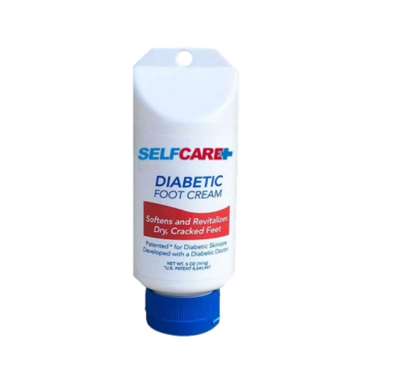 Selfcare Plus Diabetic Foot Cream For Dry Cracked Feet Leaves Hands Legs Feet & Body Smooth Patented Lotion 5 oz