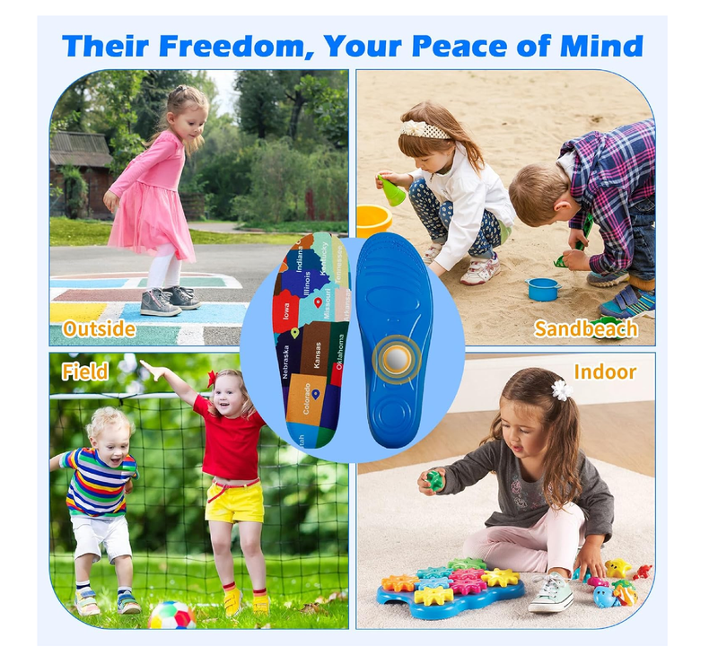 Childrens Insole Kids Insert for AirTag, GPS Tracker for Kids Shoes,