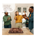 Shut The Box Game Wooden 4 Player Classic Board Game for Kids & Adults Educational Math Learning Toy Table Dice Game for The Party Family or Bar 12 Inch with 8 Dice