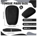 3 Pairs Shoe Tongue Pads Soft Self Adhesive Inserts for Men Women Handmade Elastic Foam Shoe