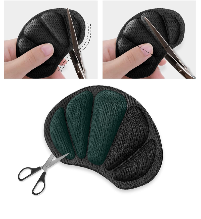 Sibba 2 Pair Heel Grips Shoes Pads for Shoes Too Big Self-Adhesive Foot Cushions Pads for Women