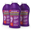 SILKA Odor Fighting Foot Powder & Shoe Deodorizer with Corn Starch Powder,