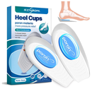 Poron Heel Pads for Shoes, Sports Traction Shock Absorbing Gel Heel Cups,