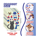 Sinmoe 100 Pcs Independence Day Make Your Own Stickers 4th of July Craft Stickers Make a Face Stickers Game