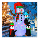 Sizonjoy Outdoor Christmas Decorations, 6FT Inflatables Snowman and Penguins with Bright Built-in LED Light Christmas Decorations Outdoor Yard for Holiday Decoration