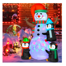 Sizonjoy Outdoor Christmas Decorations, 6FT Inflatables Snowman and Penguins with Bright Built-in LED Light Christmas Decorations Outdoor Yard for Holiday Decoration