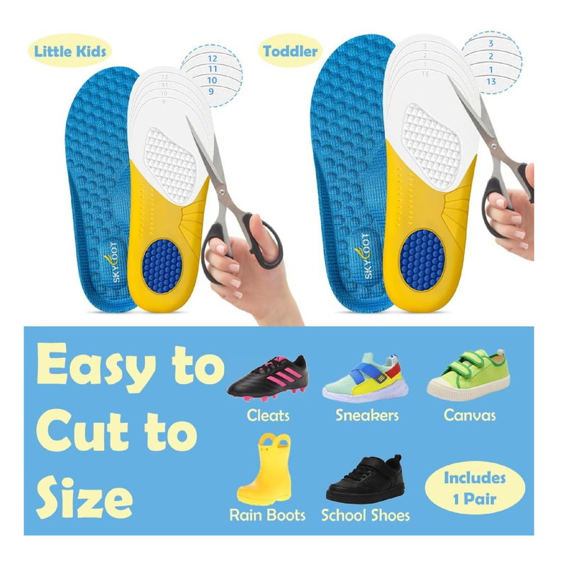 Skyfoot Shoe Insoles for Kids Worn Down Inserts Replacement