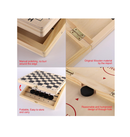 Sling Puck Game Chess Checkers Game Set 4 in 1 Board Game Fast Hockey Table Game Tic Tac Toe Slingshot Chess Set for Kids