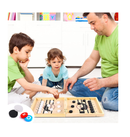 Sling Puck Game Chess Checkers Game Set 4 in 1 Board Game Fast Hockey Table Game Tic Tac Toe Slingshot Chess Set for Kids