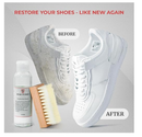 Sole Guard Shoe Cleaning Kit - 1X Natural Coconut Cleaner & 1X Brush for Sneakers,