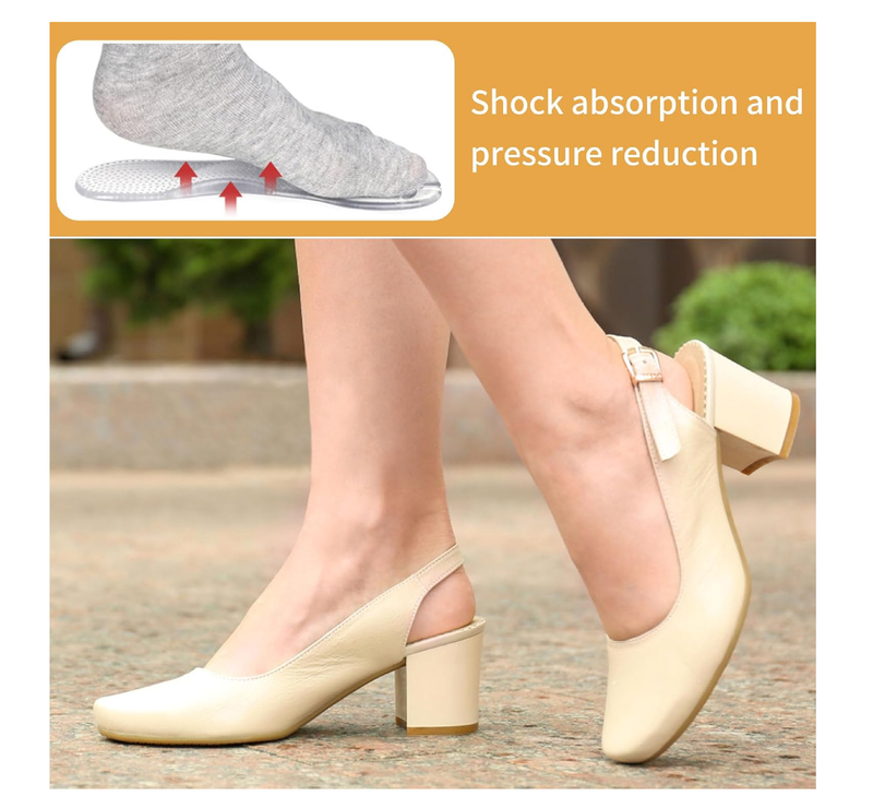 2 Pairs Gel Arch Support Cushion Insoles Adhesive Silicone Flip Flop Thong Inserts Invisible Slim Inserts