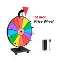 Spin Wheel for prizes Spinner with Stand Roulette Table Carnival Games Wheel of Fortune Eraser Wheel 12 Inch 12 Slot