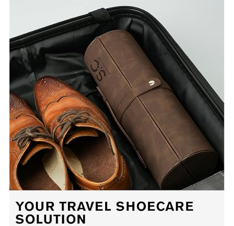 Original Shoe Polish & Care Kit - Leather Shoe Shine Kit for Men & Women w/Brown, Black, Neutral Polish Leather Boot Care Kit