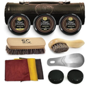 Original Shoe Polish & Care Kit - Leather Shoe Shine Kit for Men & Women w/Brown, Black, Neutral Polish Leather Boot Care Kit