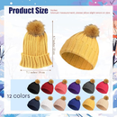 Suhine 12 Pcs Womens Winter Knitted Beanie Hats Warm Thick Beanie Hat with Faux 
