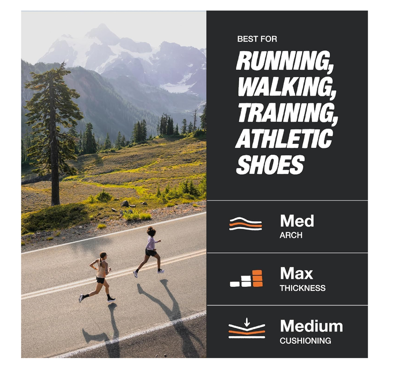 Superfeet Run Support Medium Arch (V2) Insoles,