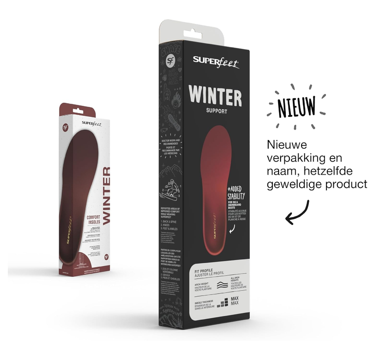 Superfeet Winter Support Insoles - Trim-to-Fit Arch Support Inserts for Ski or Snowboard Boots