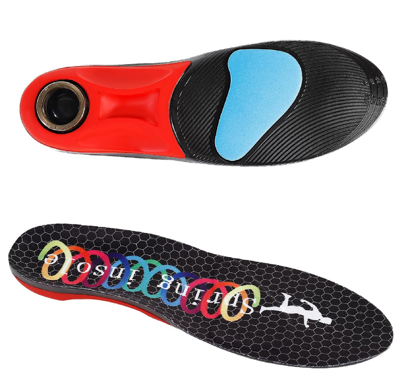 Heavy Duty Support - Over 220 Lbs of Plantar Fasciitis Arch Support Insoles with Airbag Springs for High Shock