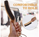 Lint Brush for Clothes with 100% Soft Horse Hair Bristle, Large Beech Wood Handle, Lint Remover for Hat, Pet Hair, Suits, Cashmere, Wool, Velvet, Suede, Shoe