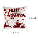 TGOOD Christmas Decorations Pillow Covers 18x18 Set of 4 Red Black Buffalo Check Plaid Pillow Cases Christmas Decor Pillow Covers for Sofa