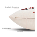 TGOOD Christmas Decorations Pillow Covers 18x18 Set of 4 Red Black Buffalo Check Plaid Pillow Cases Christmas Decor Pillow Covers for Sofa