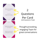 TOPIX 424 Conversation Starters Family Dinner Conversation Cards & Date Night Ice Breaker Topics Uncommon Questions Stimulate Reflection