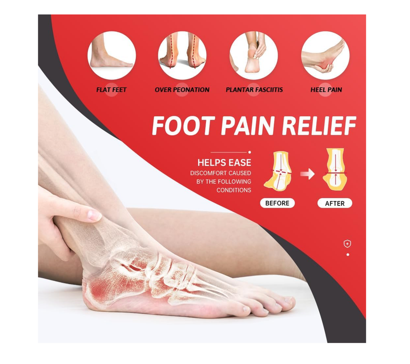 Plantar Fasciitis Insoles for Men Women, 220+ Lbs Heavy Duty High Arch Support Shoe Inserts,