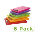 Mind Reader TRACLIP-ASST Plastic Clipboard | Bottom opening Storage | Translucent 6 Color Pack