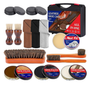 15pcs Shoe Shine Kit, Shoe Polish Kit, Leather Boot Care Kit, with Horsehair Brush&Wooden Applicator