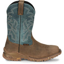 Tony Lama Men's 11" Roustabout Steel Toe Work Boot Mineral Blue (TW5008)
